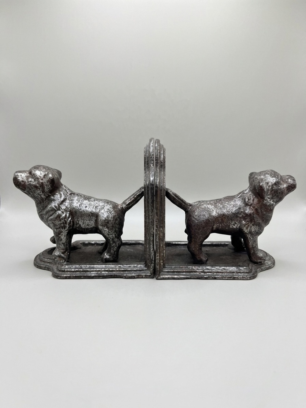 Vintage Style Heavy Cast Iron Standing Dog Bookends Decorative Home Decor